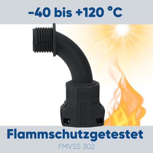 Wellrohrverbinder 90° Grad Bogen kaufen! M32 NW23 schwarz