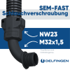 Schlemmer 3805218 conexión roscada para manguera SEM-FAST 90° grados NW23/M32 negro
