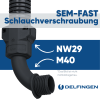Schlemmer 3805224 Schlauchverschraubung SEM-FAST 90° Grad NW29/M40 schwarz