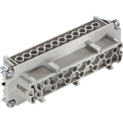 Lapp 10197000 EPIC H-BE 24 BS DR inserto con conector hembra de tornillo de 24 polos+PE; policarbonato