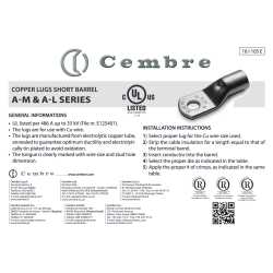Cembre A7-L10 Rohrkabelschuh 90° gewinkelt 35mm² M10