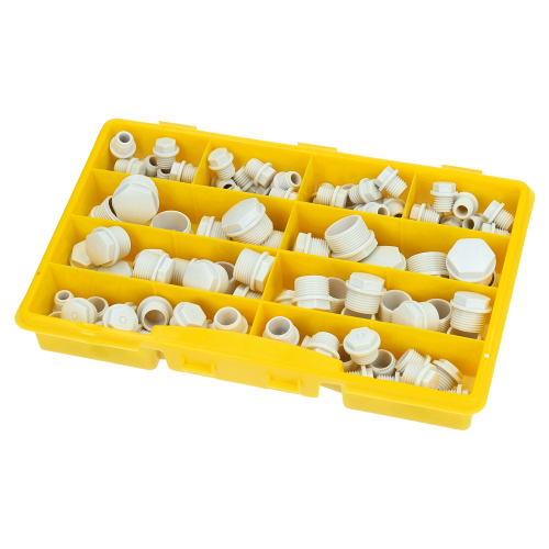 KALI-1642 sortiment box tlmivka vsuvka M12-M25 sivá I tesniaca zátka I zaslepovacia zátka