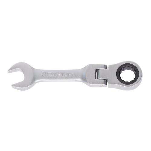 SW-Stahl 03540L-17 Combination ratchet wrench, 17 mm, with joint, short