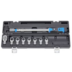 SW-Stahl 03880L Clé dynamométrique professionnelle avec clés à douille et cliquet réversible à douille, 40-200 Nm, 9 pièces