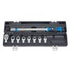 SW-Stahl 03880L プロフェッショナル トルク レンチ、インサート リング レンチおよびインサートリバーシブル ラチェット付き、40 ～ 200 Nm、9 個