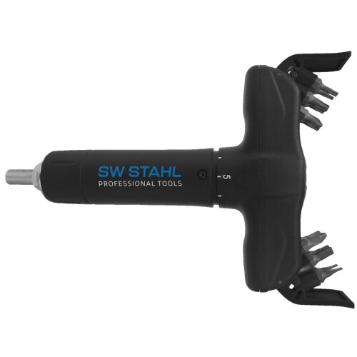 SW-Stahl 03913L T-handtag momentnyckel med bits, 2-8 Nm, 13 delar