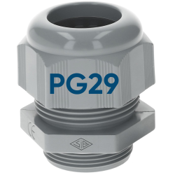 SIB F7002909 Kunststoff Kabelverschraubung PG29 grau 14,0...