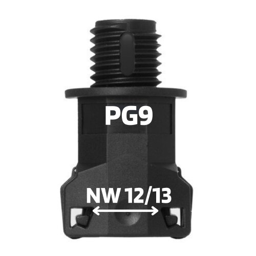 Schlemmer 3805037 šļūtenes skrūvju savienojums SEM-ĀTS taisns PG9/NW 12/13