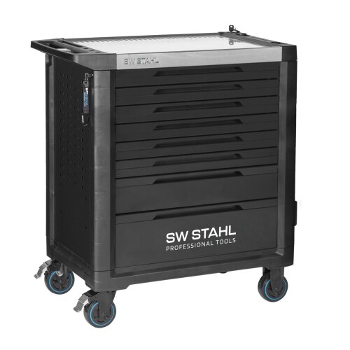 SW-Stahl Z3212 professionel værkstedsvogn TT802, sort, udstyret, 338 stk.