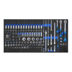 SW-Stahl Z3212 professionele werkplaatswagen TT802, zwart, uitgerust, 338 delig