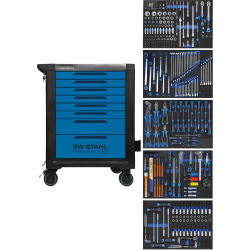 SW-Stahl Z3110 Profi-Werkstattwagen TT801 blau,...