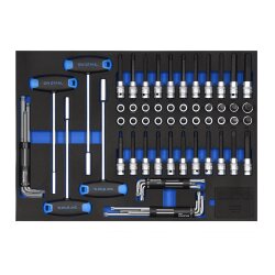 Carrinho de oficina profissional SW-Stahl Z3110 TT801, azul, equipado, 341 peças