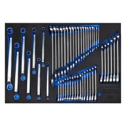 SW-Stahl Z3011-4 Werkstattwagensortiment, Schrauben- und Ratschenschlüssel, 49-teilig