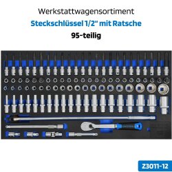 SW-Stahl Z3200 Profi-Werkstattwagen TT802 blau, bestückt, 434-teilig