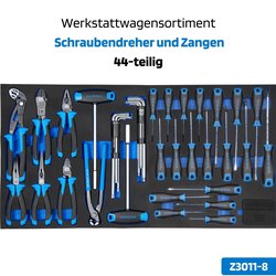 SW-Stahl Z3011-8 Werkstattwagensortiment, Schraubendreher...