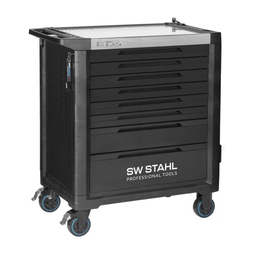SW-Stahl 07111L Profi-Werkstattwagen TT802, schwarz, unbestückt