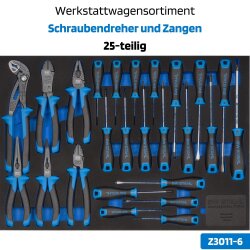 SW-Steel Z3111 professionell verkstadsvagn TT801, svart, utrustad, 341 stycken