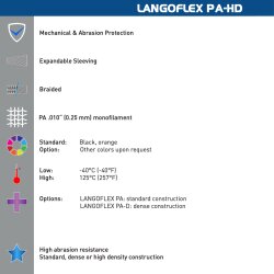 Delfingen Textil 106703 Langoflex PA-HD 10 mm σωλήνας καλωδίου, καρούλι 500 μέτρων