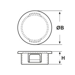 Heyco Pry Out SNAP-IN Plug 3072 POP-625 WHITE