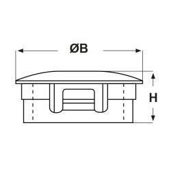 Heyco Grey Knock-Out SNAP-IN Plug 3992 KOST 3/4