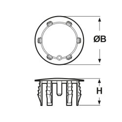 Fișe universale de izolare Heyco 3149 IPW 1 NEGRU