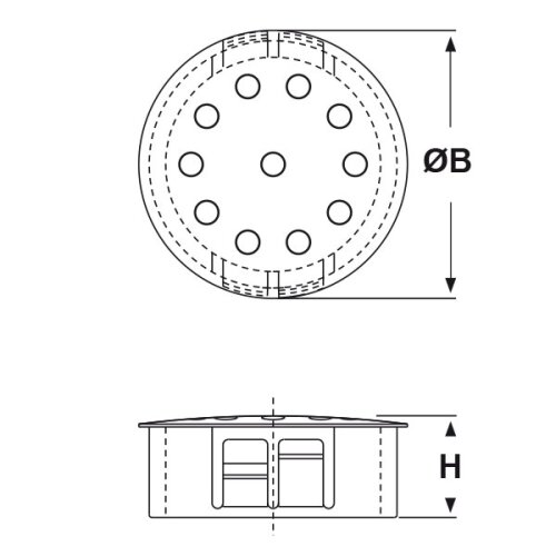 HEYClean Perforated Plugs with filter 4917 FIVP 500 BLACK