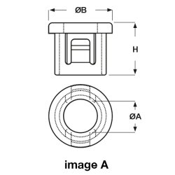 Heyco 2840 SB 750-625 PRETO anel de entrada de cabo de...