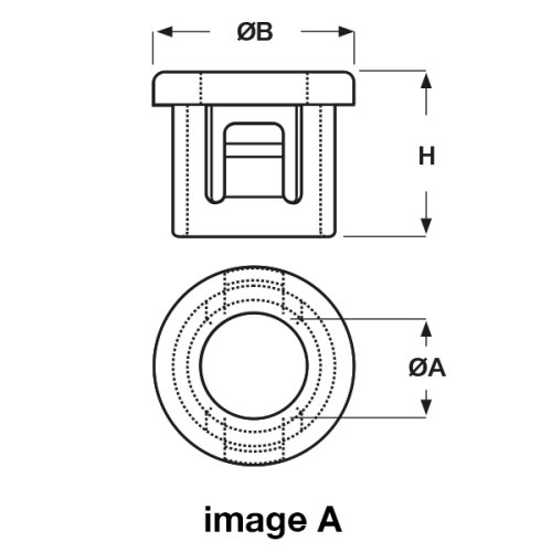 Heyco 2831 SB 625-500 WHITE snap-in cable entry grommet SNAP-IN, standard, 17.9 mm Ã˜