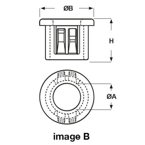 Heyco 2183 SB 1187-15 HVID snap-in kabelindføringsgennemføring SNAP-IN, 33,3 mm Ø