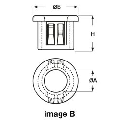 Heyco 2462 SB 3.000-39 passa-fio de entrada de cabo de...