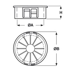 Heyco 2864 SUB-1000 manșon cu membrană 27 mm Ø