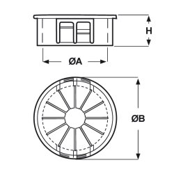 Heyco 3003 UBT-1375 manșon cu membrană Ø 37,8 mm