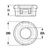 Heyco 2555 S-1093-10 Casquillo con agujero interior liso 30,7 mm Ø