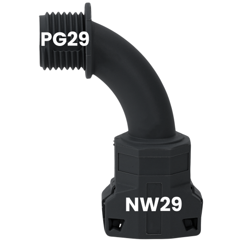 Schlemmer 3805225 Slangekobling SEM-FAST 90° grad NW29/PG29 sort