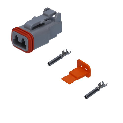 Kalitec KALI-1202-S DEUTSCH DT Steckverbinder Buchsen Set 2 polig IP68 für KFZ, Motorrad AWG 18-14