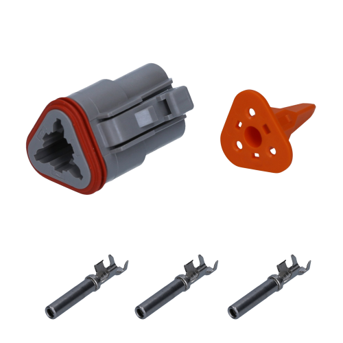 KALI-1203-S DEUTSCH DT jungčių lizdų rinkinys 3 kontaktų