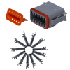 Kalitec KALI-1212-S DEUTSCH DT Steckverbinder Buchsen Set 12 polig IP68 für KFZ, Motorrad AWG 18-14