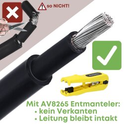 Intercable AV8265 Abisolierwerkzeug Abisolierer für Solarkabel 1,5-6mm²