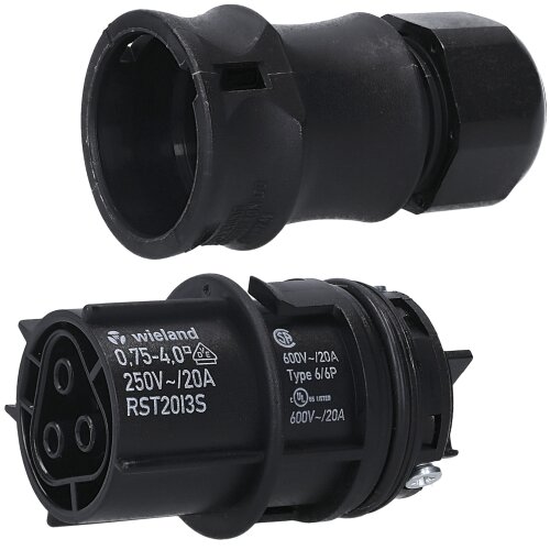 Wieland 96.031.4153.1 RST20i3 connector, straight, number of positions 3, socket