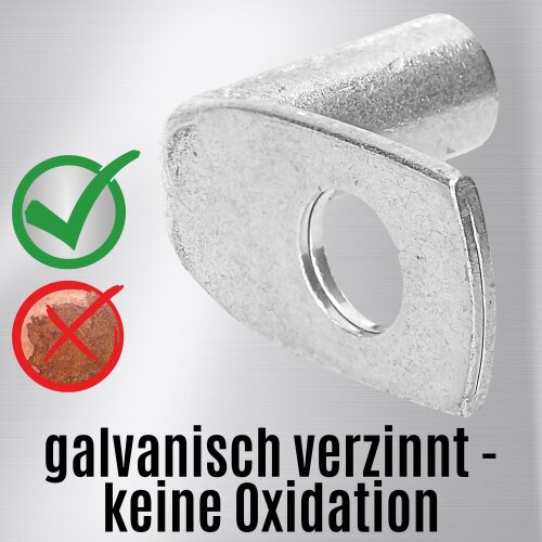 Produktbild von Kalitec Rohrkabelschuhe HR16-6 – 16 Mm², M6, 10 Stück, Made In Germany, Ohne Sichtloch, UL-gelistet