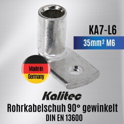 Kalitec KA7-L6 Rohrkabelschuh 90° gewinkelt...