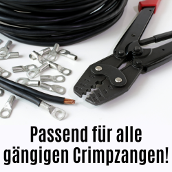 Kalitec KA7-L8 tubular cable lug 90Â° angled 35mmÂ² M8