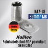 Kalitec KA7-L8 tubular cable lug 90Â° angled 35mmÂ² M8