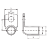 Kalitec KA7-L8 tubular cable lug 90Â° angled 35mmÂ² M8