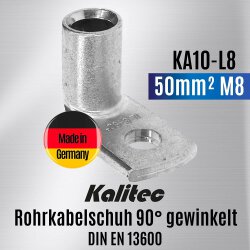 Kalitec KA10-L8 Rohrkabelschuh 90° gewinkelt...
