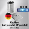 Kalitec KA10-L8 Ñ‚Ñ€ÑŠÐ±ÐµÐ½ ÐºÐ°Ð±ÐµÐ»ÐµÐ½ Ð½Ð°ÐºÑ€Ð°Ð¹Ð½Ð¸Ðº 90Â° Ð¿Ð¾Ð´ ÑŠÐ³ÑŠÐ» 50mmÂ² M8