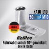 Kalitec KA10-L10 cosse de câble tubulaire coudée à 90° 50mm² M10