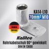 Kalitec KA14-L10 Rohrkabelschuh 90° gewinkelt 70mm² M10