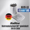 Kalitec KA19-L8 Rohrkabelschuh 90° gewinkelt 95mm² M8