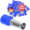 Kalitec AE2508BL Aderendhülsen isoliert 2,5mm² blau 8mm lang / 500 Stück